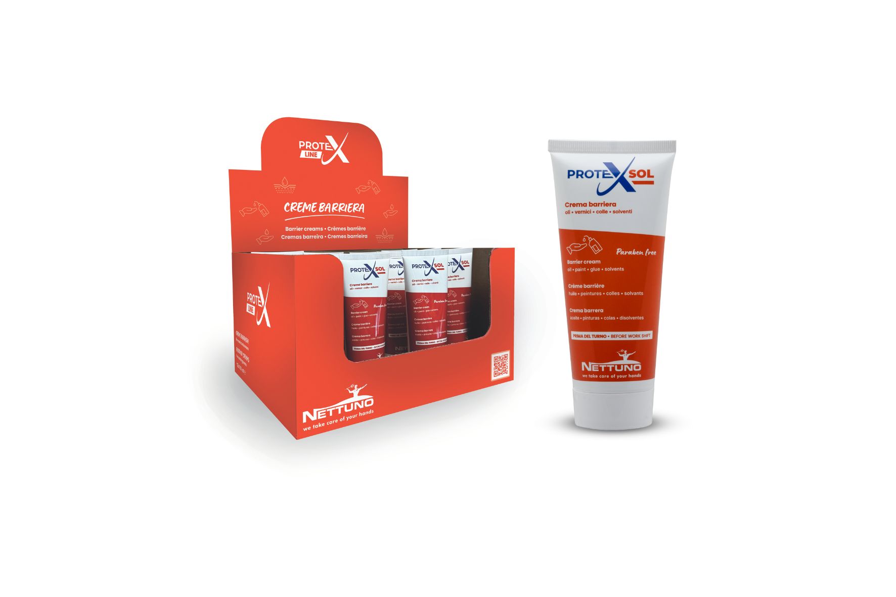 Tubo da 100 ml in espositore