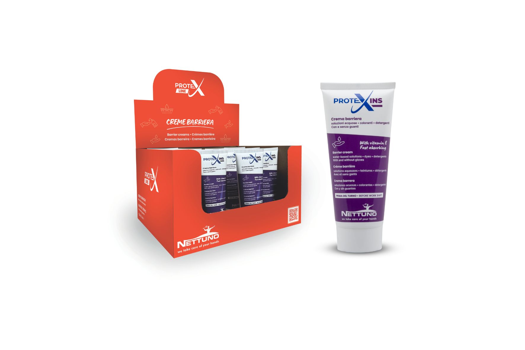 Tubo da 100 ml in espositore