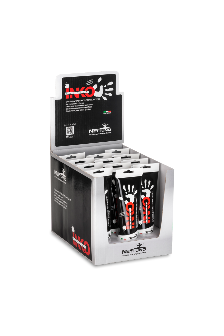 Tubo da 250 ml in espositore da 12 pz