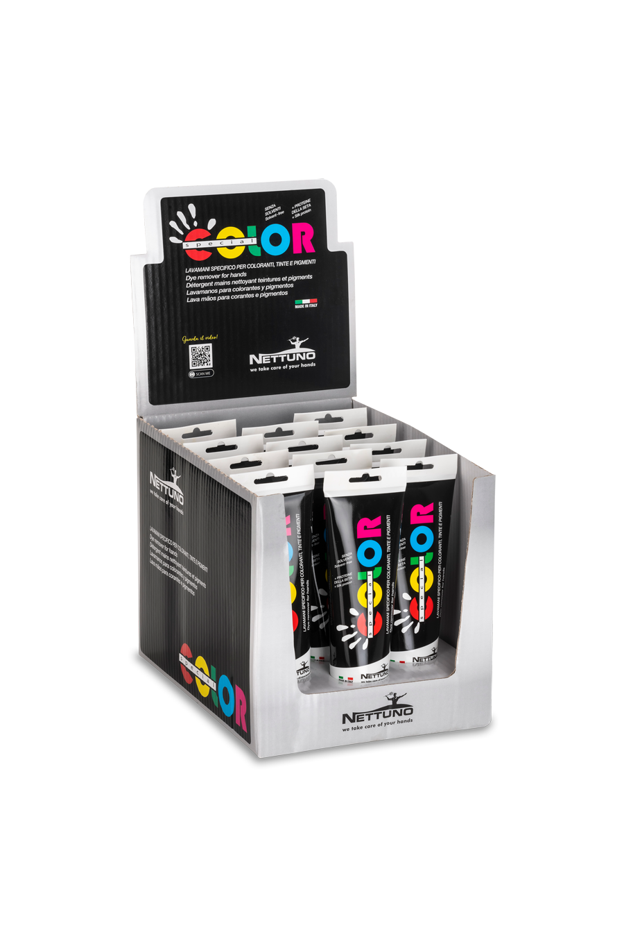 Tubo da 250 ml in espositore da 12 pz