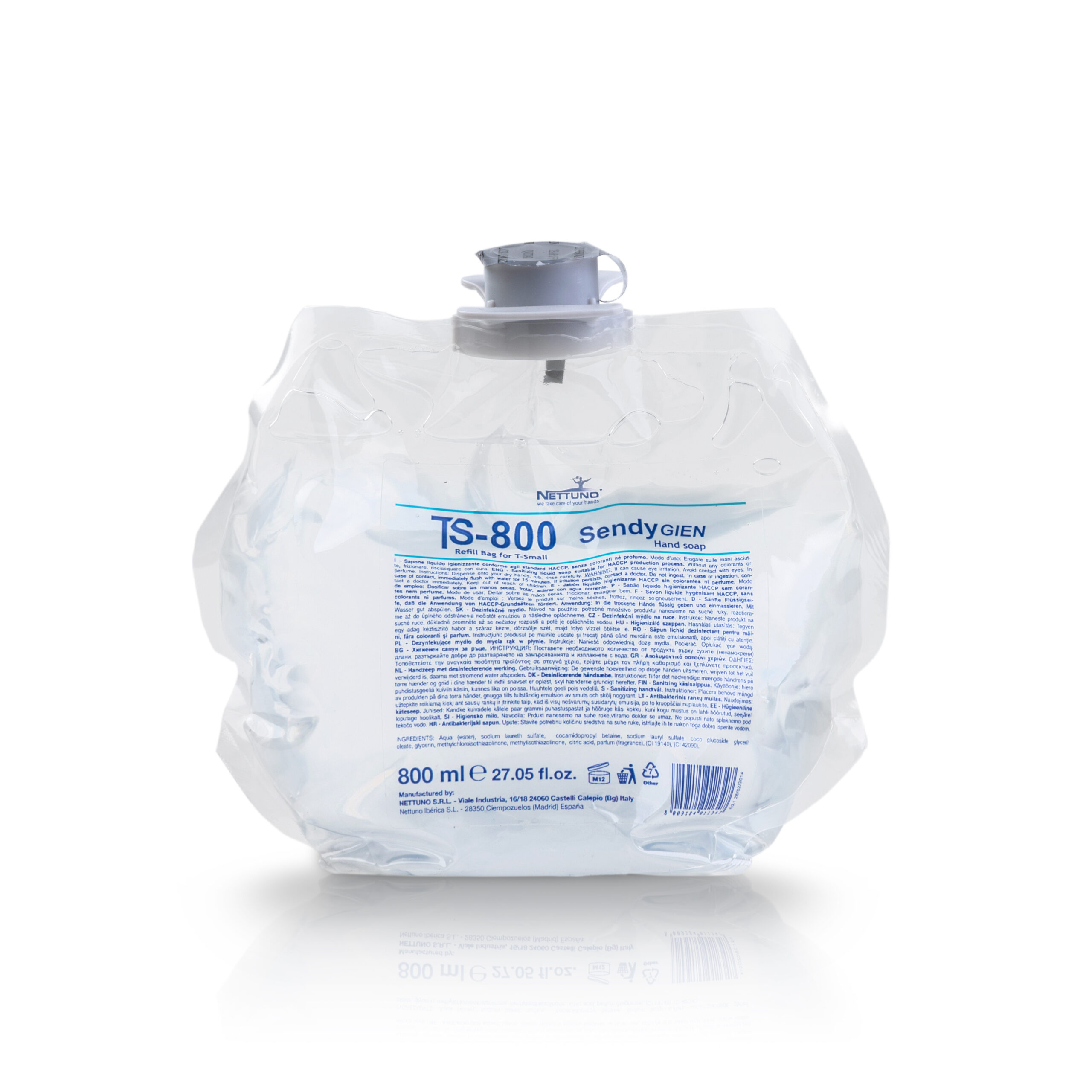 T-S800 ricarica da 800 ml per T-Small Dispenser