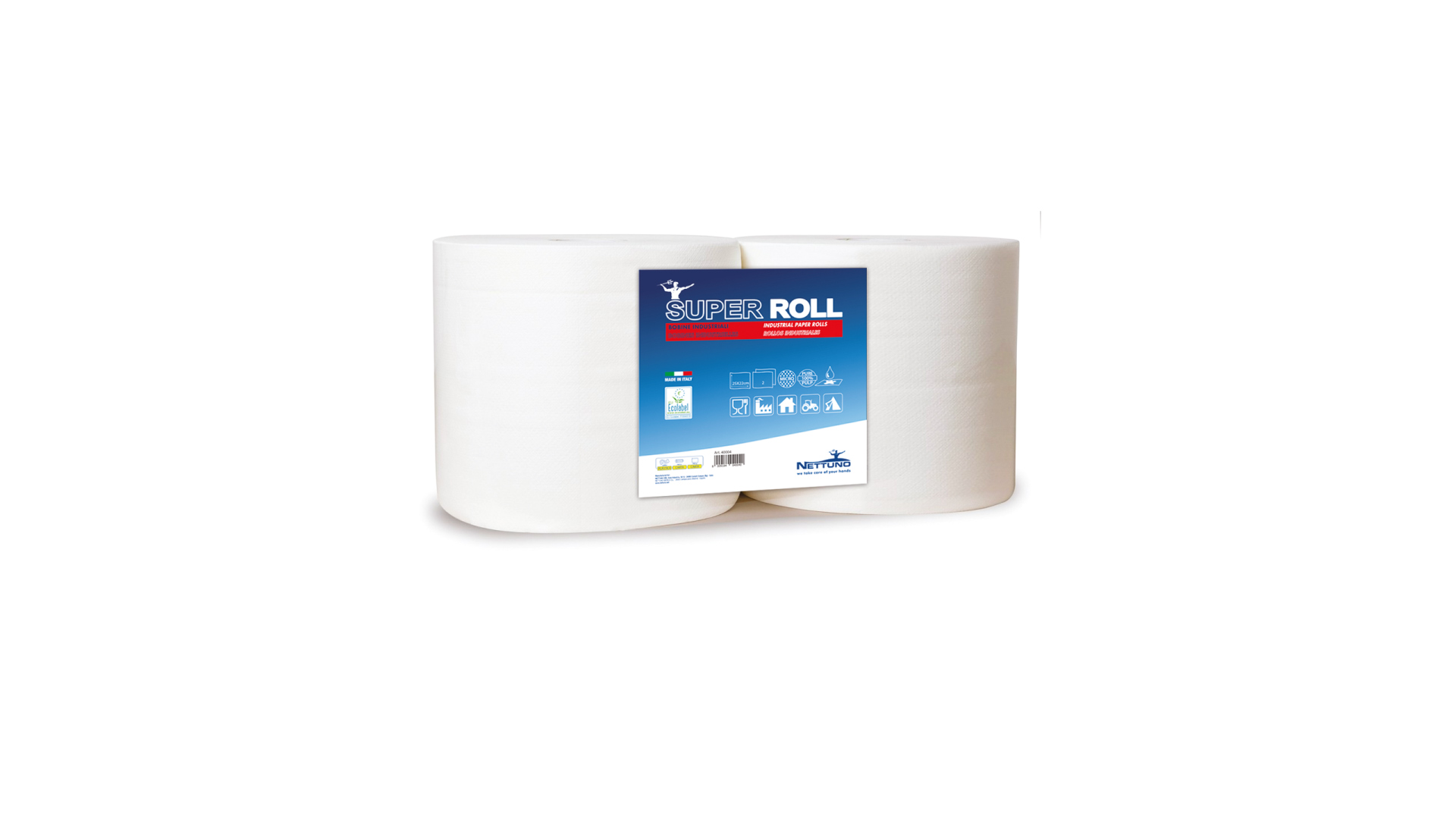 2 bobine da 109mt / 495 strappi (24,9 x 22 cm)
