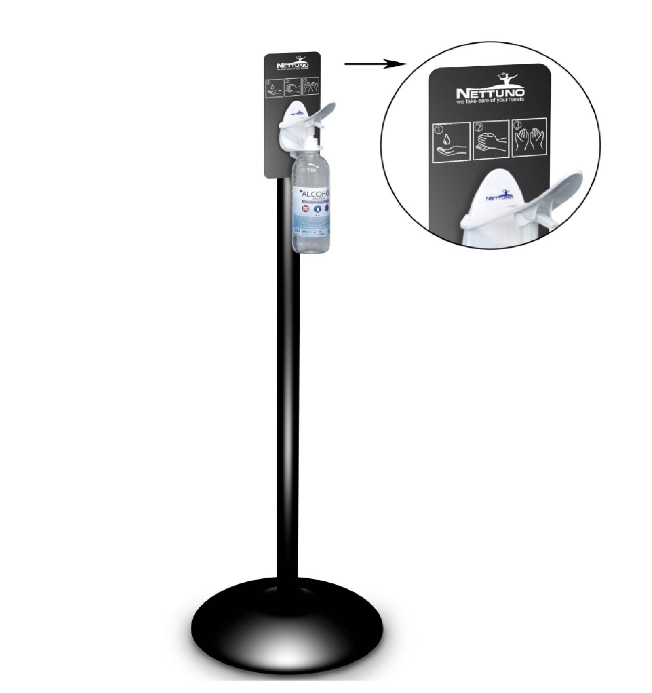Piantana Basic + T-Duck Dispenser incluso